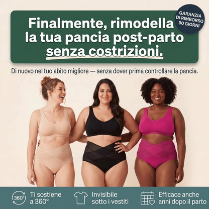 High-waisted postpartum shaping underwear
