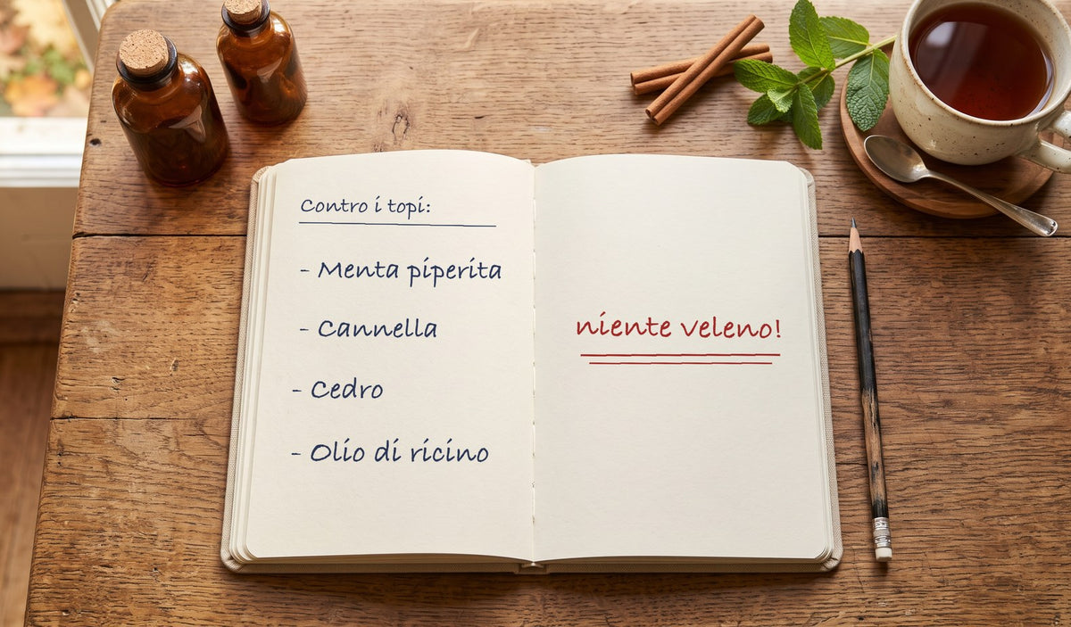 Taccuino di appunti con gli oli vegetali