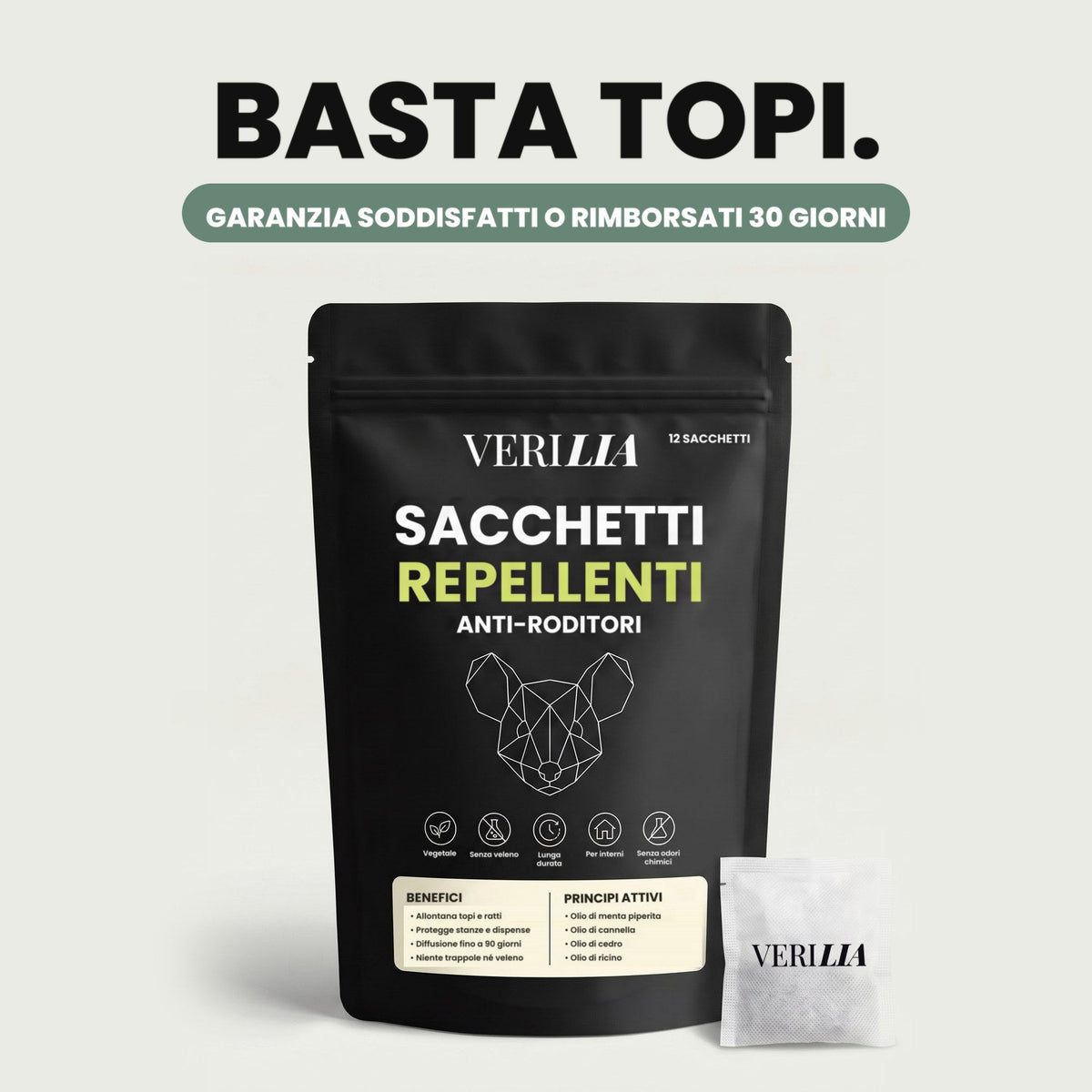 Sacchetti repellenti anti-roditori Verilia